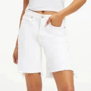 Good American NEW Good Icon Shorts White 001 Shorts Size 6